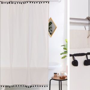 Magical Thinking Pompom Shower Curtain Brand New